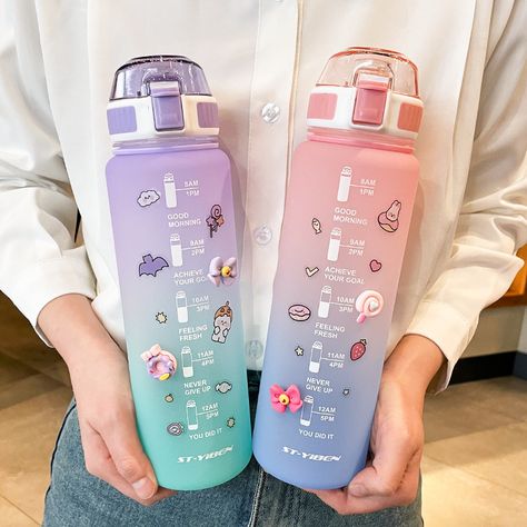 Water Bottels, Travel Kettle, Slim Water Bottle, Motivational Water Bottle, Cute Water Bottles, Bottle Water, Sports Water Bottle, Pretty Drinks, Stylish Backpacks