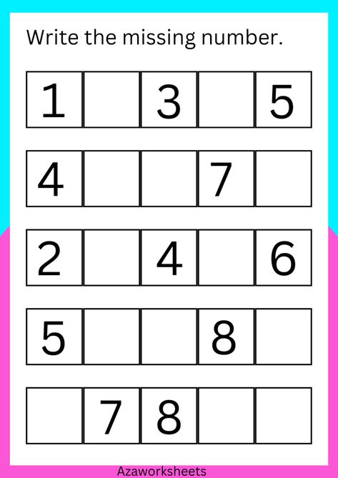 Number Order Worksheets, Preschool Counting Worksheets, Easy Math Worksheets, Numbers Tracing, Easy Math Activities, Number Worksheets Kindergarten, Identifying Numbers, Preschool Number Worksheets, Kindergarten Math Worksheets Free