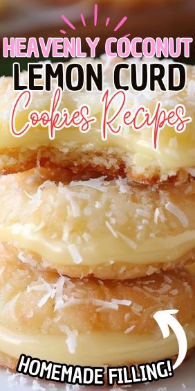 Heavenly Coconut Lemon Curd Cookies Loopy Whisk Lemon Curd Cookies, Coconut Lemon Curd Cookies, Heavenly Coconut Lemon Curd Cookies, Lemon Coconut Cheesecake Cookies, Lemon Curd Dessert Ideas, Lemon Coconut Cookies, Lemon Curd Uses, Lemon Curd Dessert, Lemon Curd Cookies