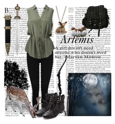 "Artemis" by cassy-style ❤ liked on Polyvore featuring M&Co, Forever New, S.W.O.R.D., Bow & Arrow, AllSaints and Sam Edelman Artemis Outfit, Hunter Costume, Percy Jackson Outfits, Egyptian Women, Fandom Outfits, Medieval Fashion, Forever New, Junior Outfits, Girls Fashion Clothes