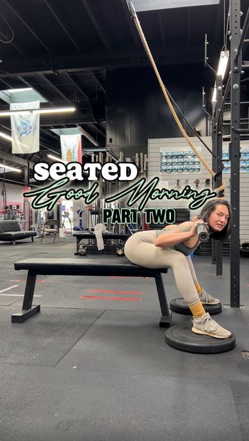 Christie Rafanan | ATG L1 Coach 💎 on Instagram: "heyyy shorties! 👋🏽 here’s part two of quick form tips to help you get the most out of your Seated Good Morning, pain-free! improper alignment in this exercise can actually put more strain on the low back, so just remember to always align your knees to your hip height. so if you’re on the shorter side like me, elevate the feet! alternatively, if you’re too tall for the bench, put plates under the bench feet. the extra set up is WORTH it. i hope this helps! 🫶🏽 as an @atgforcoaches, i get results for my clients by finding their weak links and using @athletictruthgroup principles to make them STRONG links. if you’re tired of suffering from low back pain, comment or DM “Rebuild” and i’ll be happy to help! ❤️‍🩹 #kneesovertoes #atg #athlet Seated Good Morning Exercise, Good Mornings Form, Seated Good Morning, Good Mornings Exercise, Keep Talking, Low Back Pain, Pain Free, Low Back, Back Pain