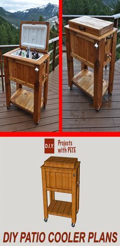 DIY Patio Cooler Ice Chest Project! Diy Patio Cooler, Deck Cooler, Cooler Table, Diy Patio Ideas, Wood Cooler, Wooden Cooler, Diy Cooler, Patio Cooler, Building A Patio