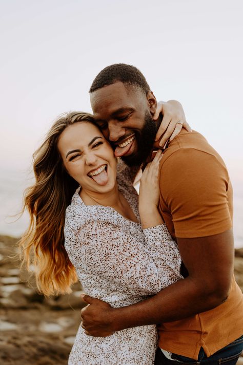 Goofy Couple Photoshoot, Goofy Couple Photos, Silly Couple Poses, Goofy Engagement Photos, Silly Couple Photoshoot, Golden Hour Engagement Pictures Fall, Engagement Photos Golden Hour, Silly Engagement Photos, Golden Hour Couples Photography