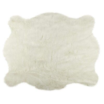 Foundry Select Swansea Polar Bear Off-white Area Rug Faux Cowhide Rug, Faux Hide Rug, Unique Nightstand, Baby Taylor, Bedroom Bohemian, White Polar Bear, Faux Cowhide, Animal Hide, Living Room Size