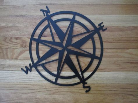 Metal Classic Nautical Compass Rose Wall Hanging Compass Wall Art, Compass Wall Decor, Plasma Table, Nautical Star, Metal Ideas, Butterfly Girl, Rose Wall Art, Nautical Compass, Nautical Wall Decor