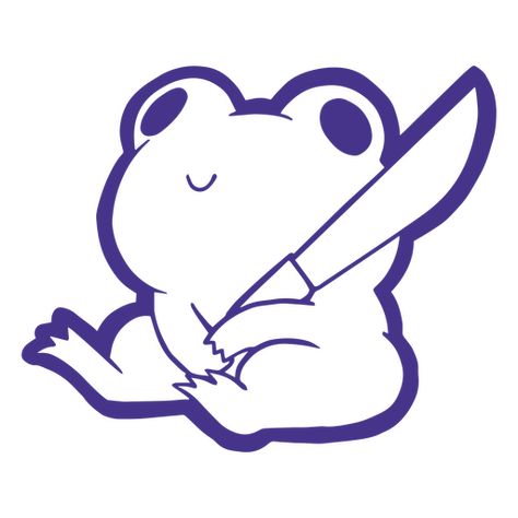 Adorable frog holding a big knife PNG Design Frog With Knife Tattoo, Frog Holding Knife, Knife Png, Big Knife, Holding Knife, Knife Drawing, T-shirt Design Illustration, Knife Tattoo, Design Advertising