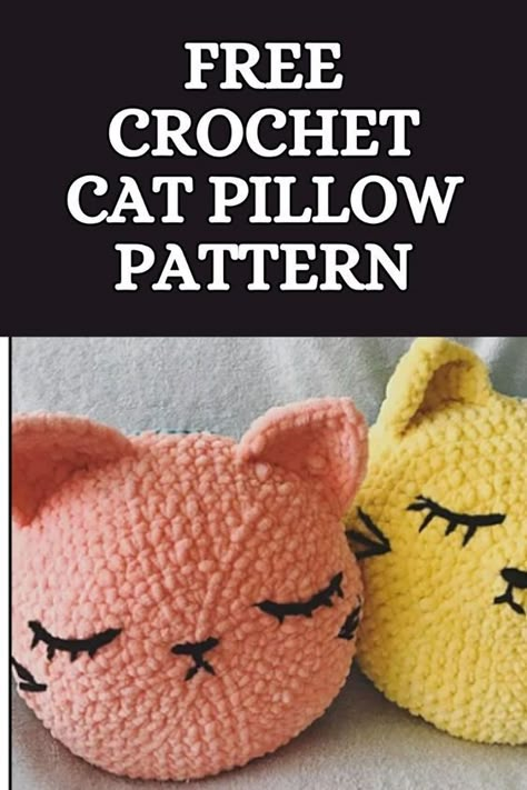 Crochet Dog Pillow Free Pattern, Crochet Cat Pillow Pattern Free, Loaf Cat Crochet Pattern Free, Cute Crochet Pillow Patterns Free, Loaf Cat Crochet Pattern, Crochet Cat Pillow Pattern, Cat Pillow Crochet, Yoga Socks Crochet Pattern, Crochet Cat Pillow