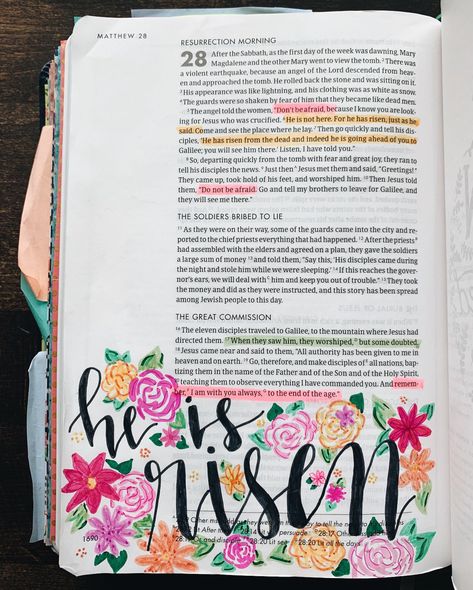 Bible Journaling Easter, Easter Journaling Ideas, Easter Bible Journaling Ideas, Easter Bible Journaling, Bible Doodles, Cute Bibles, Bible Journaling Ideas Drawings, Bible Doodling, Bible Journal Notes