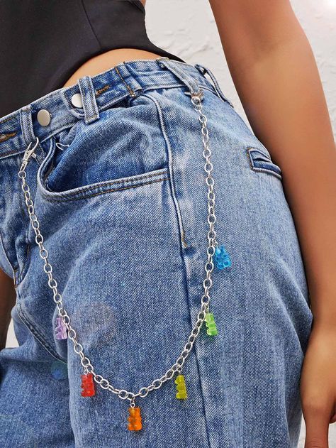 Jeans Chain, Pant Chains, Style Indie, Estilo Indie, Indie Jewelry, Jean Accessories, Indie Outfits, Indie Fashion, Beaded Jewelry Diy