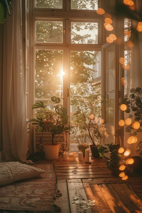 Cottagecore Lounge Room, Vintage Aesthetic Moodboard, Living Room With Natural Light, Warm Cottagecore Aesthetic, Warm House Aesthetic, Cozy Hygge Living Room, Room With Sunlight, Cosy Living Room Decor, Cottagecore Living Room