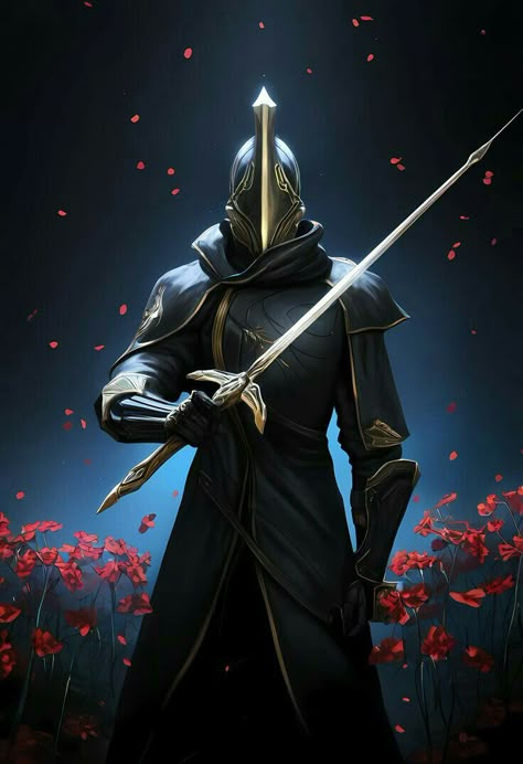 Warframe Excalibur, Dark Souls 4, Knight Drawing, Dark Multiverse, Royal Knight, Field Of Roses, Monster Artwork, Futuristic Armor, Different Art Styles