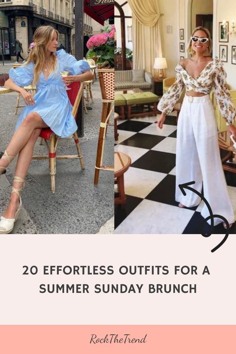 Two women showcasing summer brunch outfits, one seated at a cafe and the other standing in a chic interior. Overcast Day Outfit, Floral Skirt Outfits, Summer Brunch Outfit, Casual Brunch Outfit, Summer Brunch, Effortless Outfit, Floral Midi Skirt, Black Satin Dress, Crop Top Shirts