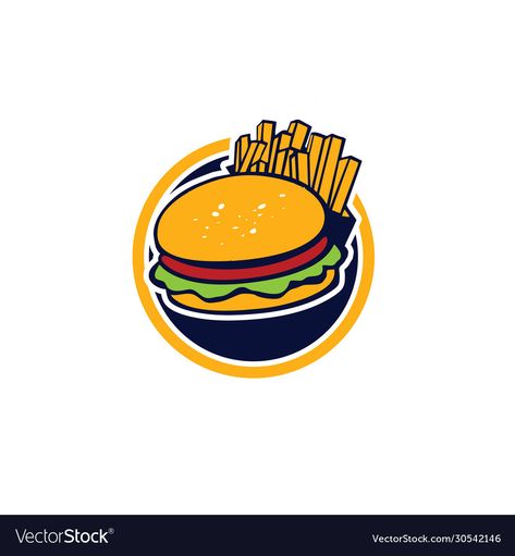 Fries Logo Design, Fries Logo, Burger Design, Food Vector, Restaurant Business, Logo Design Ideas, Burger And Fries, Good Burger, Logo Restaurant