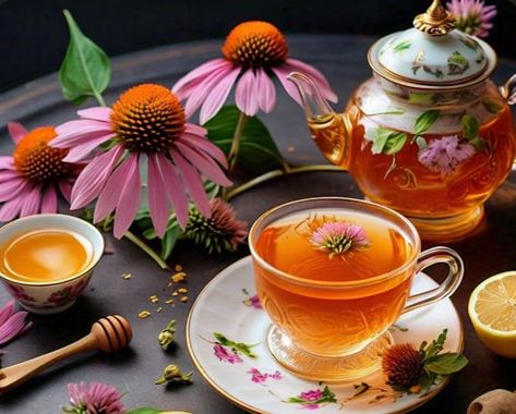 Echinacea Tea: Health Benefits, Recipe, Uses & Side Effects Echinacea Tea Recipes, Echinacea Tea Benefits, Melon Smoothie, Inflammatory Diet Recipes, Echinacea Tea, Cold Tea, Lavender Benefits, Tea Health, Tea Health Benefits