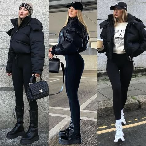 Winter Outfits Style Ideas, Outfit Winter Ideas For Women, Street Outfit Winter, Stadium Outfit Women Winter, New York Attire Winter, Fashion Outfits Winter 2023 2024, Black Winter Outfits Casual, How To Dress In Winter, Football Winter Outfit