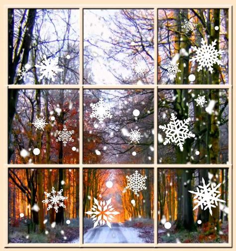 Moon Boat 207 PCS Christmas Snowflake Window Clings Decal Wall Stickers >>> Check out the image by visiting the link. (This is an affiliate link) Diy Christmas Window, Painting Snowflakes, Christmas Window Decoration, Christmas Window Stickers, Snowflake Sticker, Glass Christmas Decorations, Winter Window, Christmas Decals, Christmas Window Decorations