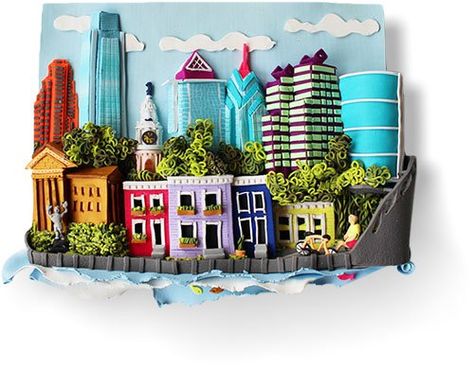 Polymer Clay Daily | Polymer art curated by Cynthia Tinapple | Page 6 Polymer Clay 3d Pictures, Polymer Clay Illustration, Clay Diorama, Polymer Clay Wall Art, Clay Illustration, Clay City, Clay Painting, Polymer Clay Painting, Polymer Art