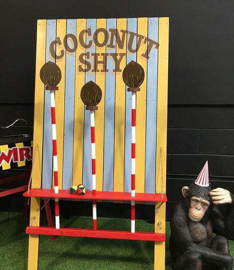 Coconut Shy, Summer Fair, Event Props, Toss Game, Old Pallets, Carnival Games, Wedding Games, Wedding Dreams, Recycled Wood