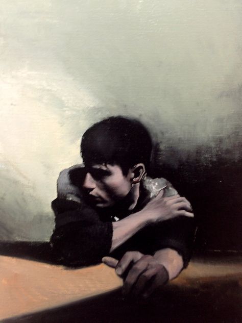 KDS Photo, London Art Fair 2015, oil painting by Christopher Thompson, "Study II", 2014 Father Son Painting, Fancy Painting, Christopher Thompson, Realism Art, A Level Art, Amazing Ideas, Father Son, The Secret History, Romantic Art