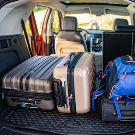 luggage-in-car-JULY40621 Luggages In Car, Traveling Format, Vacation Spots For Couples, Cute Display Pictures For Whatsapp, Traveling Luggage, Spot Car, Some Good Thoughts, Travel By Car, Life In Usa