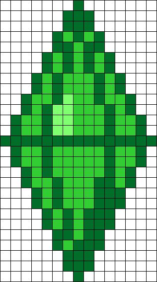 Sims Plumbob Perler Bead Pattern / Bead Sprite Sims Plumbob, Decorating Walls, Pixel Art Templates, Hama Beads Design, Perler Bead Templates, Perler Crafts, Kandi Patterns, Bead Sprite, Hama Beads Patterns