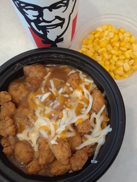 LUNCH 1/9/2019:  KFC Mashed Potato Bowl, Corn Kfc Mashed Potato Bowl, Soul Food Mac And Cheese, Mashed Potato Bowl, Kfc Mashed Potatoes, Food Mac And Cheese, Mac And Cheese Pasta, Potato Bowl, Spottie Dottie, Weight Gain Journey