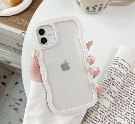 Clear Wavy Phone Case, Iphone 12 Clear Case Aesthetic, Iphone 12 Cover Aesthetic, Iphone 12 Cases For White Phone, Vanilla Girl Phone Case, Iphone 12 Phone Cases Aesthetic, Iphone 11 White Case, White Phone Case Aesthetic, Clear Iphone Case Aesthetic