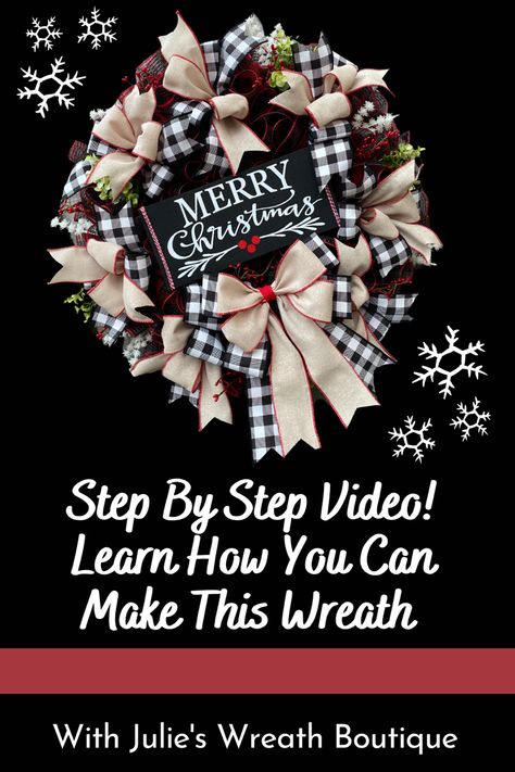 Christmas Wreath Ideas Deco Mesh Diy, Buffalo Plaid Christmas Wreath Diy, Evergreen Christmas Wreaths Diy, Trendy Tree Wreaths Tutorials, Christmas Wreath Tutorial Step By Step, Christmas Burlap Wreath Diy, Diy Christmas Wreath With Ribbon, Wire Wreath Diy Christmas, How To Make A Wreath With Ribbon