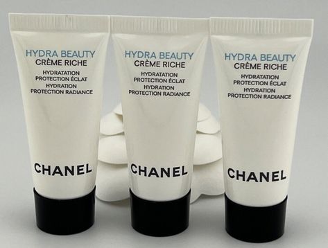 3 X CHANEL Hydra Beauty CREME RICHE 5ml .17fl oz SAMPLE TUBES, New Authentic New, No Box Chanel Hydra Beauty Creme, Chanel Hydra Beauty, Anti Aging Skin Care, Beauty Skin, Health And Beauty, Chanel, Skin Care, Beauty