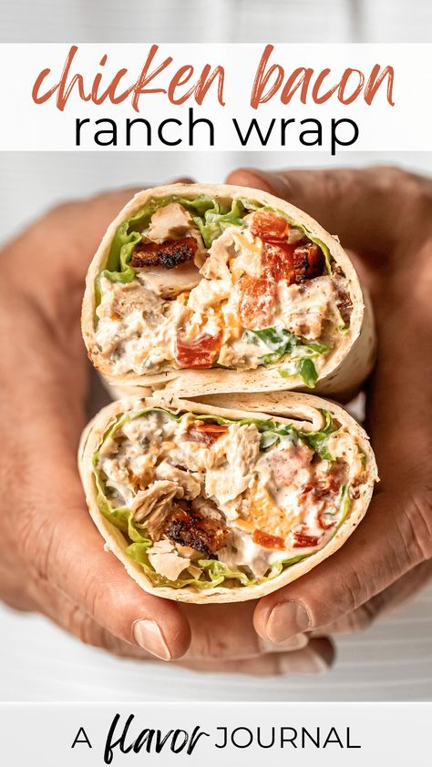 Bacon Ranch Wraps, Bacon Wrapped Recipes, Ranch Wraps, Chicken Bacon Ranch Wrap, Wraps Recipes Easy, Chicken Wrap Recipes, Lunch Wraps, Wrap Recipe, Thanksgiving Menu Ideas