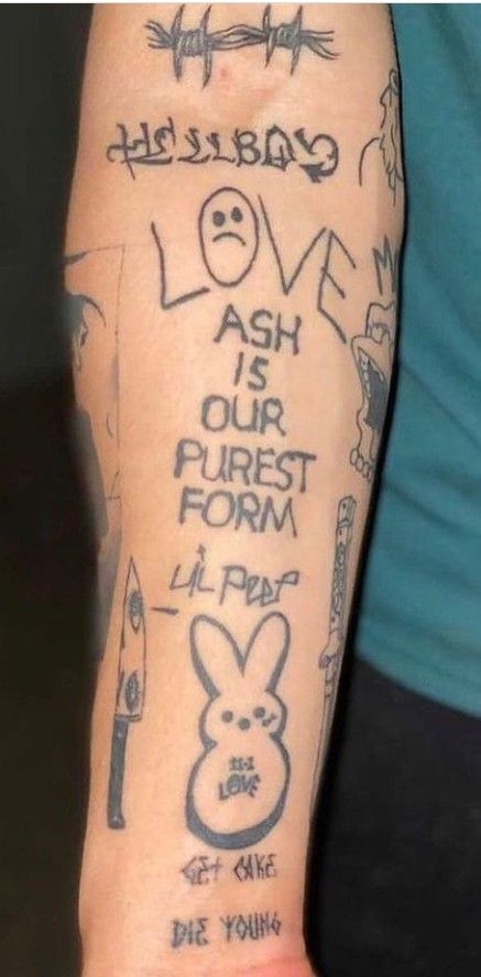 Anywhere But Here Tattoo, Ash Is Out Purest Form Tattoo, Grey 59 Tattoos Ideas, Small Lil Peep Tattoos, Juice Wrld Tattoos Lyrics, Where Is My Mind Tattoo Pixies, G*59 Tattoo, Tattoo Ideas Trans, Ash Is Our Purest Form Tattoo