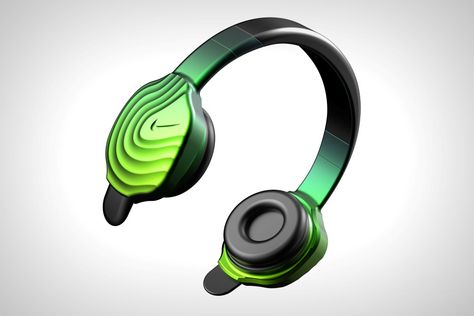 Sporty Product Design, Nike Headphones, Headphone Design, Sporty Watch, Contour Lines, Headphones Design, 3d Printed Metal, Sport Design, Sporty Design