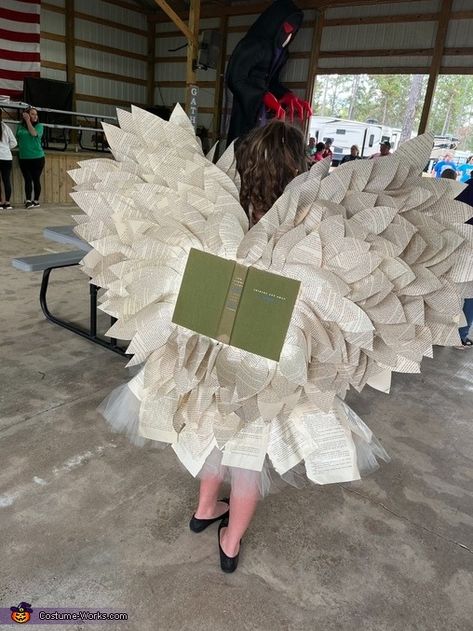 Book Fairy Costume - Photo 2/3 Book Fairy Costume, Literary Costumes, Illusion Costumes, Comic Book Costumes, Clever Costumes, Pregnancy Costumes, Video Game Costumes, Book Fairy, Box Costumes