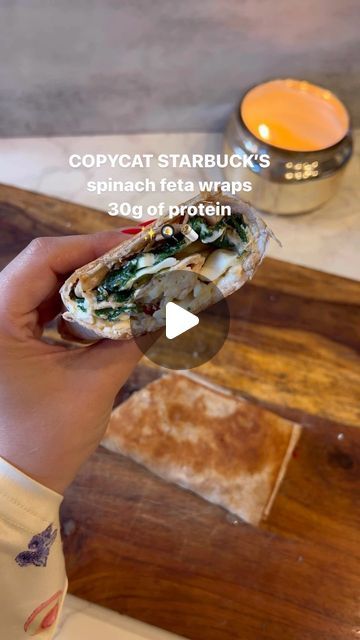 Meggin on Instagram: "spinach egg white feta wraps ✨🍳🌯  Hey besties!! My obsession for the spinach feta wraps from Starbucks is so real. But, since it’s 2024 the year of saving money I thought I can make these easily at home!! They only take a few ingredients and taste just like the ones at Starbucks! I hope you enjoy these as much as I do!!  xoxo, Meg 💕💋  Ingredients  Trader Joe’s wraps 1/2 cup egg whites  sun dried tomatoes feta cheese  cream cheese spinach   Directions  On medium to high heat add sun dried tomatoes, some of the oil from the jar, and spinach to a pan and cook down the spinach for a few mins. While that’s cooking smear cream cheese on a wrap and add feta cheese on top. Add the egg whites to the pan and cover with a lid and cook until the eggs are fully cooked. Add on Starbucks Egg White Feta Wrap, Starbucks Egg White Spinach Feta Wrap, Egg Cottage Cheese Spinach Wrap, Egg White Spinach Feta Wrap, Spinach Feta Egg White Wrap, Eggs With Spinach And Feta, Baked Eggs With Spinach And Feta, Egg Whites Wrap, Cream Cheese Spinach