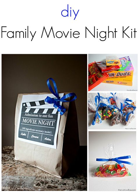 Game Night Gift Basket, Movie Night Kit, Family Movie Night Gift, Home Movie Night, Movie Basket Gift, Movie Night Basket, Diy Movie Night, Family Fun Pack, Movie Night Gift Basket