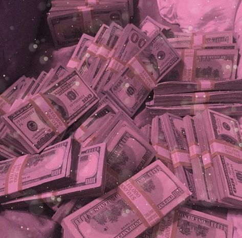 Cash Aesthetic Pink, Pink Money Aesthetic, Pink Rich Girl Aesthetic, Sparkly Money Aesthetic, Pink Money, Bad Girl Wallpaper, Pink Tumblr Aesthetic, Money On My Mind, Pastel Pink Aesthetic