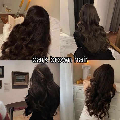 Black Hair Pale Skin, Dark Brown Hair Dye, Stylish Hair Colors, Dark Chocolate Hair, Dark Chocolate Brown Hair, Mocha Hair, New Hair Look, Dark Brunette Hair, Haircuts For Medium Length Hair