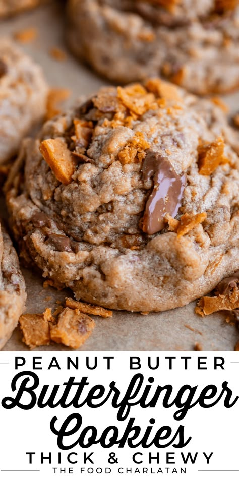 Best Selling Cookies Bake Sale, Homemade Baked Goods Desserts, Peanut Butter Heath Cookies, Desserts That Look Like Real Food, Stuffed Cookie Recipes Middle, November Cookie Ideas, 5 Star Cookie Recipes, Candy Cookie Recipes, Gourmet Baking Recipes