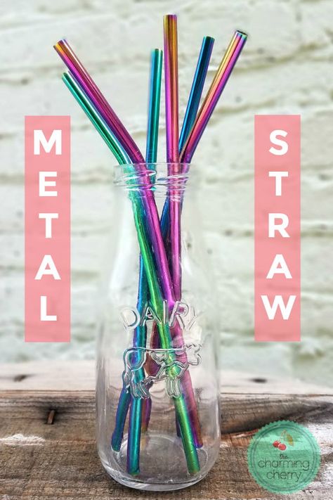 Reusable Things, Rainbow Metal, Reusable Straws, Straw Cleaner, Eco Friendly Kitchen, Party Straws, Steel Straw, Ocean Conservation, Stainless Steel Straws