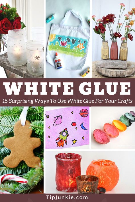 15 Surprising Ways To Use White Glue For Your Crafts Glue Crafts Diy, School Glue Crafts, Diy Glue, Glue Craft, Crackle Painting, Crafts For Seniors, Cheap Crafts, Handprint Crafts, Crafts For Boys