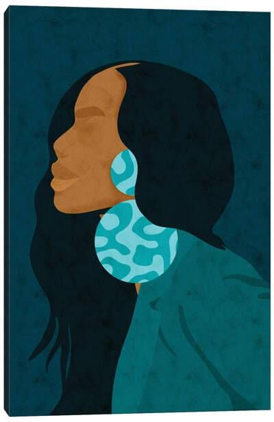 Canvas Prints by Reyna Noriega | iCanvas Afrocentric Art, Black Art Painting, Tableau Art, Black Artwork, Afro Art, African American Art, Black Women Art, Prints Wall Art, Canvas Art Painting