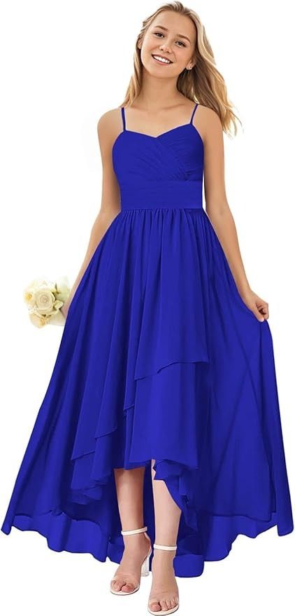 Amazon.com: POMUYOO Girls A-Line Junior Bridesmaid Dress Flower Girl Flowy Chiffon Maxi Dresses Wedding Party Pageant Gown Dusty Blue Size 4: Clothing, Shoes & Jewelry Girls Dres, Girls Bridesmaid Dresses, Wedding Dress Chiffon, Pageant Gowns, Chiffon Flowers, Maxi Dress Wedding, Junior Bridesmaid Dresses, Wedding Party Dresses, Chiffon Dress