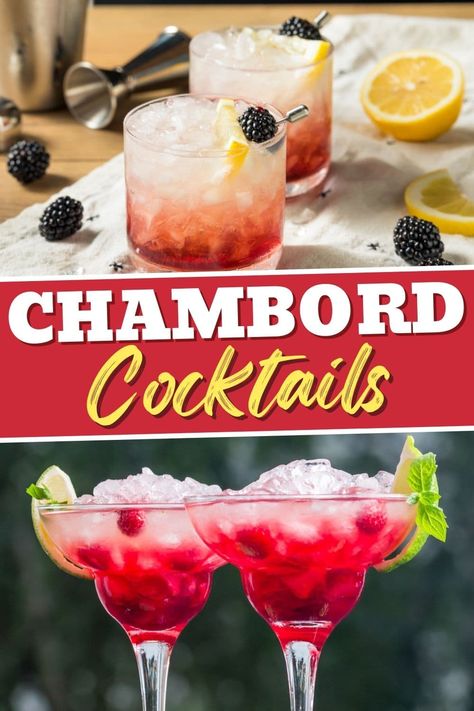 These classic Chambord cocktails will make you feel so fancy. From a bramble to a spritz to a perfect martini, this French liqueur is ideal for any happy hour. Chambord Drinks, Chambord Recipes, Chambord Cocktails, Fruity Drink Recipes, Martini Recipes Vodka, French Martini, Perfect Martini, New Years Eve Food, Summer Drinks Alcohol