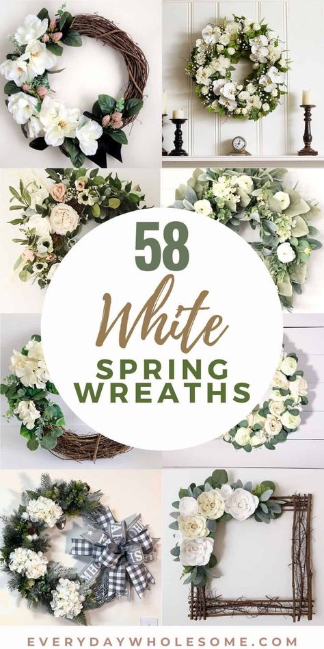 Spring Wreaths For Front Door Diy, Easter Porch Decor, Front Door Diy, Summer Decorations, Diy Spring Wreath, Door Diy, Wreaths Ideas, Door Wreaths Diy, Spring Decor Diy