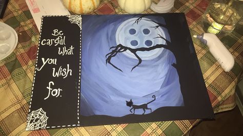 Coraline painting done by me Coraline Door Painting, Coraline Painting Ideas Easy, Beetlejuice Pictures, Coraline Painting Easy, Coraline Painting Ideas, Coraline Canvas Painting, Coraline Painting, Movie Canvas Painting, Coraline Birthday