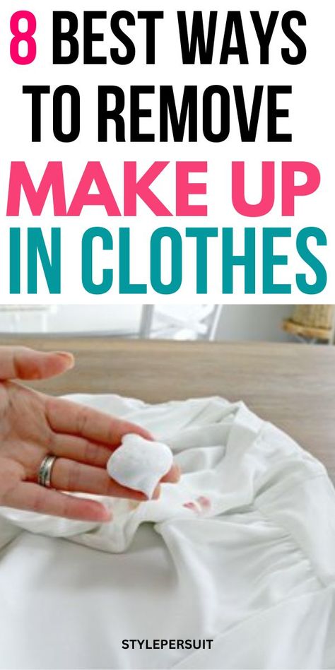 Getting makeup out of clothes, the last thing you want is to make the stain worse. Fear not! We’ve gathered eight clever solutions to swiftly and easily eliminate makeup stains from clothes Makeup Stain Remover On Clothes, Makeup Stains On Clothes, Get Makeup Out Of Clothes, How To Remove Makeup Stains From Clothes, Remove Foundation From Clothes, Removing Makeup From Clothes, How To Get Foundation Out Of Clothes, How To Get Makeup Out Of White Clothes, How To Remove Makeup From Clothes