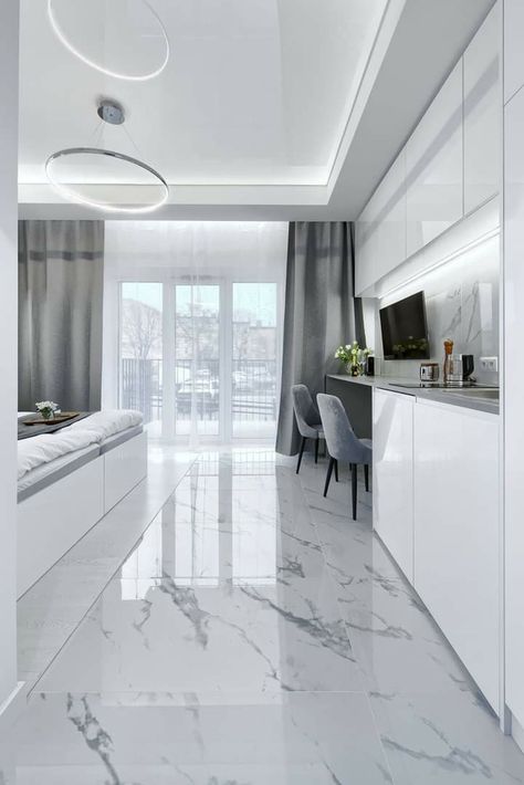 Ceramic Tile Floor Living Room, Bedroom Floor Tiles, Room Tiles Design, Modern Floor Tiles, Bedroom Tile, Tiles Living Room, Marble Flooring Design, Living Room And Kitchen Design, Tile Floor Living Room