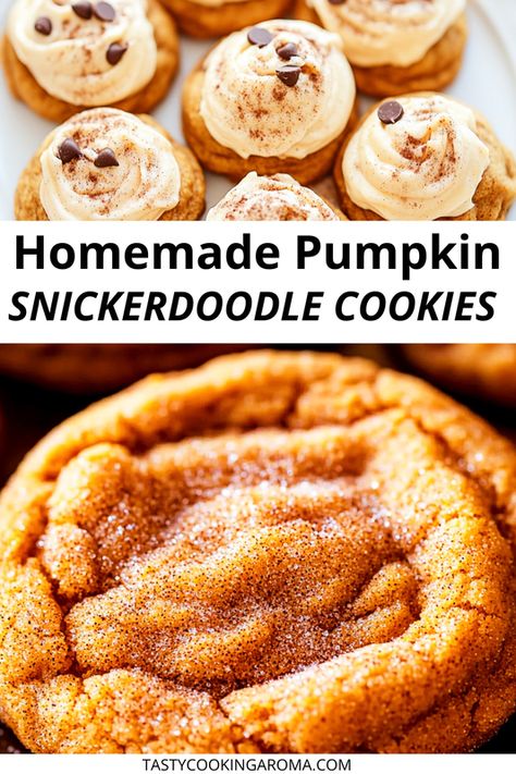 Super Easy Snickerdoodle Pumpkin Cookies That Will Blow Your Mind Pumpkin Spice Snickerdoodle Cookies, Cheesecake Snickerdoodle Cookies, Fluffy Snickerdoodle Cookies, Pumpkin Snickerdoodle Cookie Recipe, Snickerdoodle Cookies Recipe, Pumpkin Snickerdoodle Cookies, Soft Snickerdoodle Cookies, Soft Pumpkin Cookies, Fall Cookie Recipes