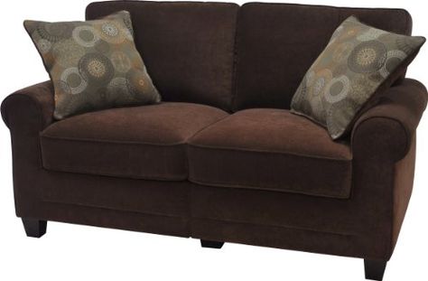 Brown Loveseat, Chocolate Sofa, Small Couch, Rolled Arm Sofa, Home Sofa, Brown Sofa, Sofa Upholstery, Upholstered Fabric, Best Sofa