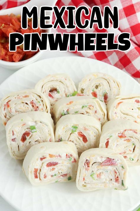 Mexican Pinwheels Appetizers, Rollups Appetizers, Pinwheel Appetizers Cream Cheese, Tortilla Pinwheel Appetizers, Bacon Pinwheels, Mexican Pinwheels, Tortilla Pinwheels Recipe, Cream Cheese Pinwheels, Baked Appetizers